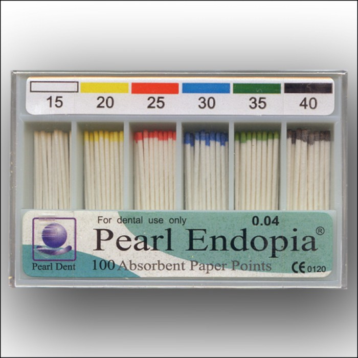 Штифти паперові конусні Pearl Endopia 100 шт 04 №15-40