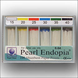 Штифти паперові конусні Pearl Endopia 100 шт 04 №15-40