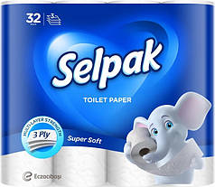 Туалетний папір целюлозний Selpak 3-х шар 32шт