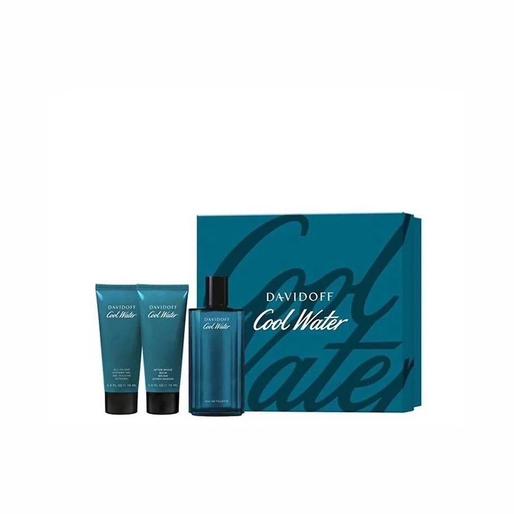 Набір для чоловіків Davidoff Cool Water for Men (туалетна вода 125 мл + лосьйон 75 мл + гель для душа 75 мл)