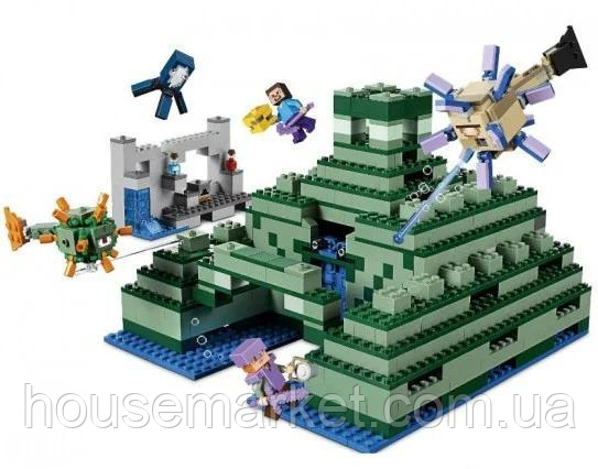 Детский конструктор "Майнкрафт Подводная крепость" 1099, 1122 детали - фото 1 - id-p2050032376