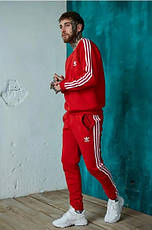 Стильний чоловічий костюм adidas утеплений чорний із шапкою, фото 6