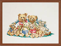 Семья Тедди Набор для вышивания крестом Permin 70-9581