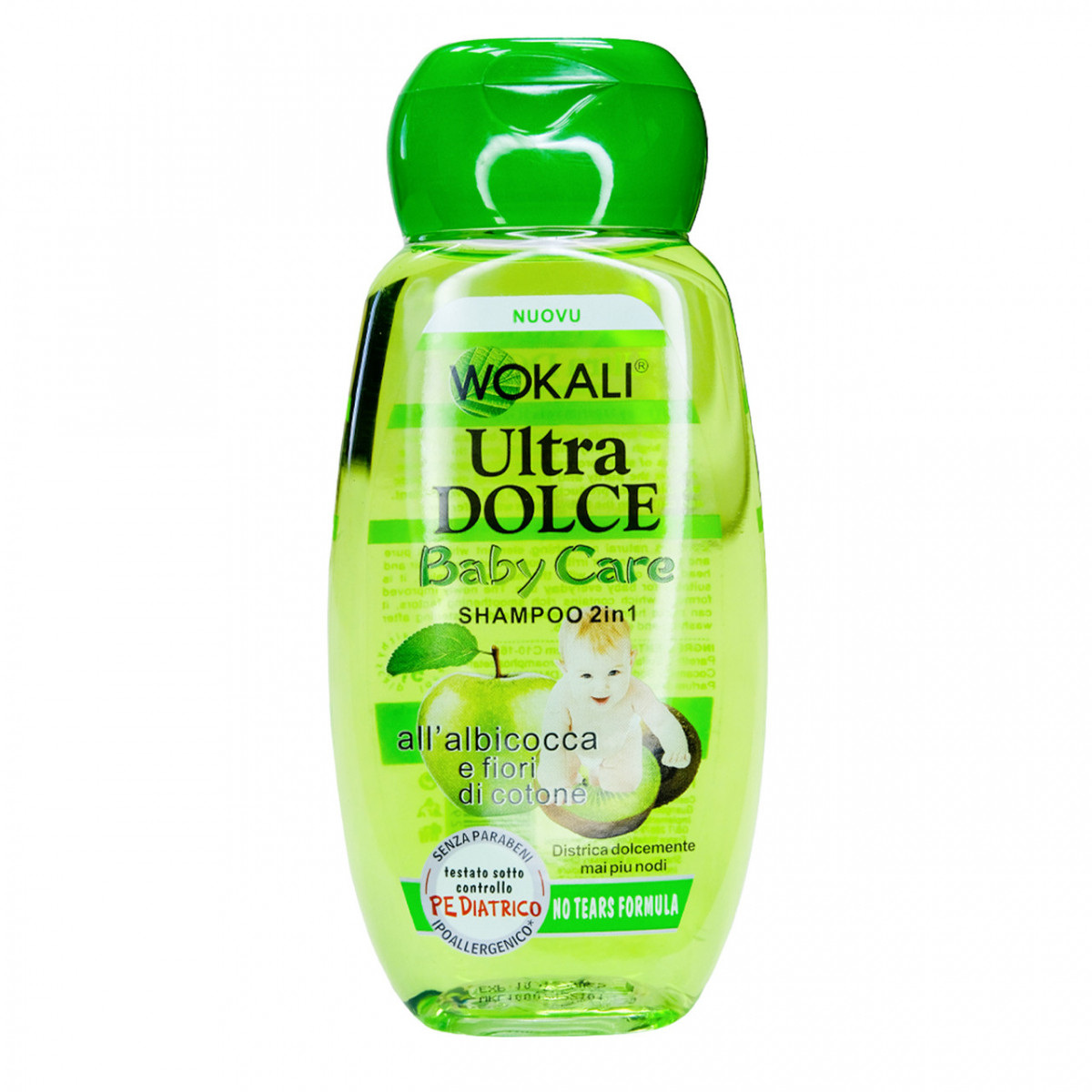 Детский шампунь Яблоко и киви Wokali Ultra Dolce Shampoo Baby Care 2в1 220 мл - фото 1 - id-p2050006790