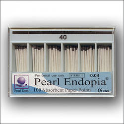 Штифти паперові конусні Pearl Endopia 100 шт 04 №40