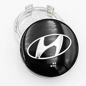 Ковпачки (заглушки) на литі диски HYUNDAI (Хундай) 60 мм Чорні