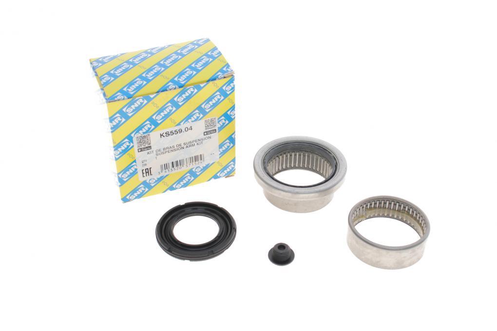 Підшипник балки (задньої) (ремкомплект) Peugeot 206 (для авто зі стабілізатором) SNR KS559.04 UA61, фото 1