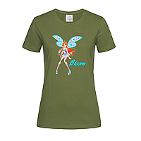 Армейская женская футболка Для ребенка клуб винкс (11-3-4-армійський)
