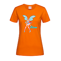 Оранжевая женская футболка Для ребенка клуб винкс (11-3-4-помаранчевий)