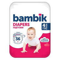 Подгузники детские одноразовые Bambik 4 MAXI 7-18 кг 36 шт