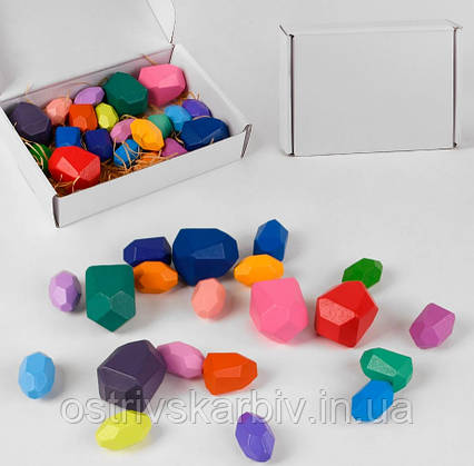 Дерев'яна гра Логіка C 47219 (48) гра-балансир "Гора каміння", 20 елементів, у коробці, від 3 років