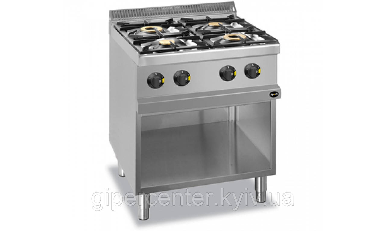 Чотириконфоркова газова плита Apach APRG-77P на відкритій базі