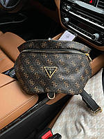Женская сумка Guess (коричневая) красивая модная сумочка art0224