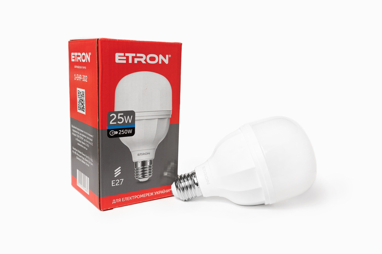 Лампа світлодіодна високопотужна ETRON 25W T80 6500K 220V E27 холодне світло