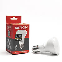 Світлодіодна LED лампа ETRON 8W R63 3000K 220V E27 тепле світло