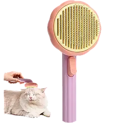 Гребінець для вичісування вовни свійських тварин Hipetime - Pet Brush pumpkin Рожевий