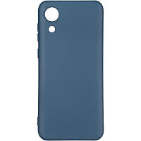 Чехол для Samsung A03 Core (SOFT Silicone Case) синий цвет с микрофиброй.
