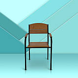 Садовий стілець "Феліція" Тік. Основа метал з деревом  - від Mix-Line, фото 5