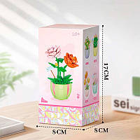 3D конструктор набір будівельних блоків YZ 2080 квітковий конструктор Троянда 330 деталей, фото 4