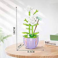 3D конструктор-набір будівельних блоків YZ 2088 квітковий конструктор Жасмин 305 деталей, фото 5