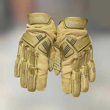 Рукавички тактичні Mechanix M-Pact, Койот, розмір L, стандарт EN 1359, сенсорні, посилені (MPT-72-010), фото 1