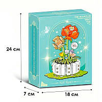 3D конструктор-набір будівельних блоків YZ 2141 квітковий конструктор Троянди 482 деталі, фото 4