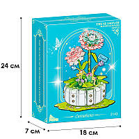 3D конструктор набір будівельних блоків YZ 2143 квітковий конструктор Гвоздика 510 деталей, фото 3