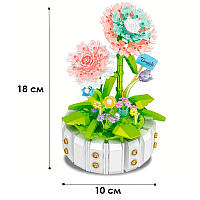 3D конструктор набір будівельних блоків YZ 2143 квітковий конструктор Гвоздика 510 деталей, фото 4