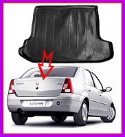 Полимерный коврик в багажник Renault/DACIA Logan 2004-2012, седан (Mega Locker)