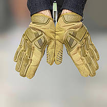 Рукавички тактичні Mechanix M-Pact, Койот, розмір L, стандарт EN 1359, сенсорні, посилені (MPT-72-010), фото 3