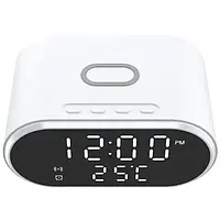 Беспроводное зарядное устройство Infinity AY22 15W White + часы/будильник