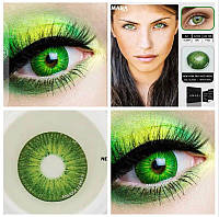 Косметические контактные линзы,пара мягких контактных линз для глаз NEW YORK-JADE GREEN