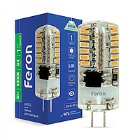 Світлодіодна лампа капсульна Feron LB-522 230 V 48leds G4 4000 K 240 lm