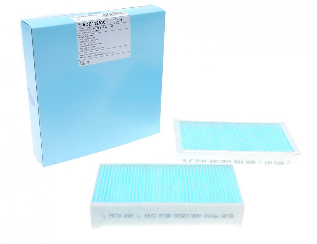 Фільтр салону BMW X3 (F25)/X4 (F26) 2.0-3.0 10-18 BLUE PRINT ADB112516 UA62, фото 1