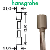 Душевой шланг 125 см бежевый hansgrohe Designflex Planet Edition Sand 28221210, фото 3