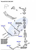 Сайлентблок важеля (заднього/всередини) Mazda 323/626 BELGUM PARTS BG1102 UA61