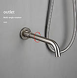 Змішувач для ванни вбудований з нержавіючої сталі FUTURA 560-24, фото 5