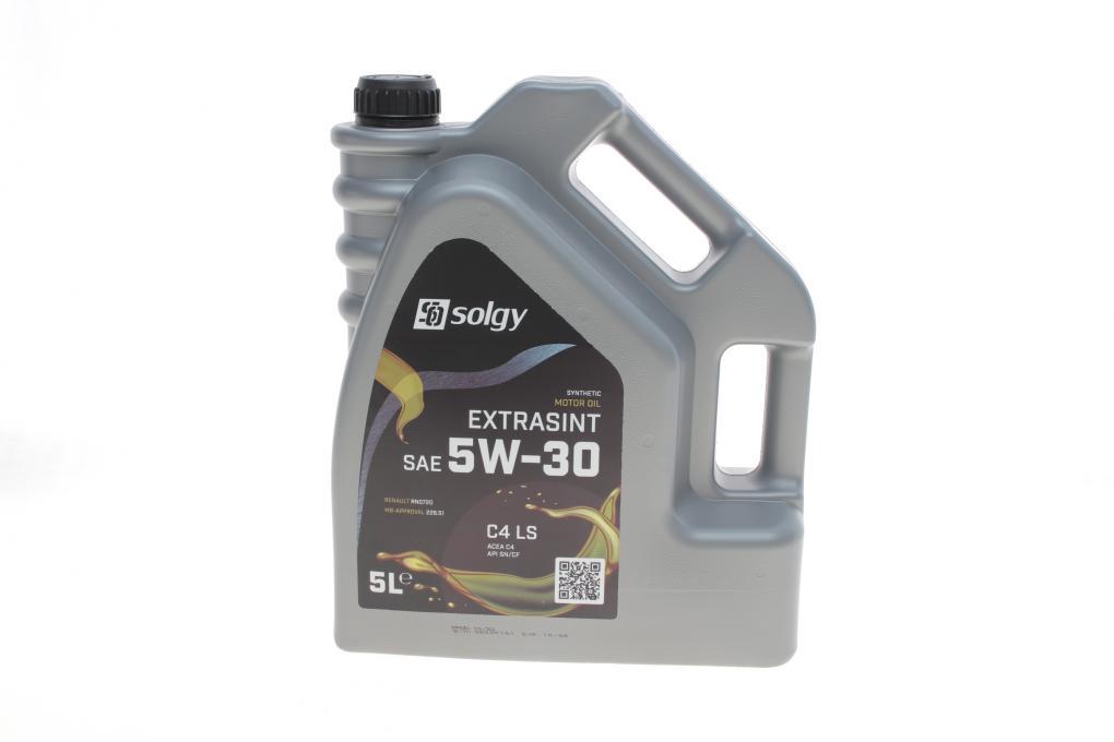 Олива 5W30 EXTRASINT C4 LS (5L) (RN 0720/MB226.51/API SN/CF/ACEA C4 сумісний A3/B4) SOLGY 504026 UA61, фото 1