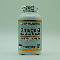 Рыбий жир премиум Omega-3 Fish Oil California Gold Nutrition 240 капсул