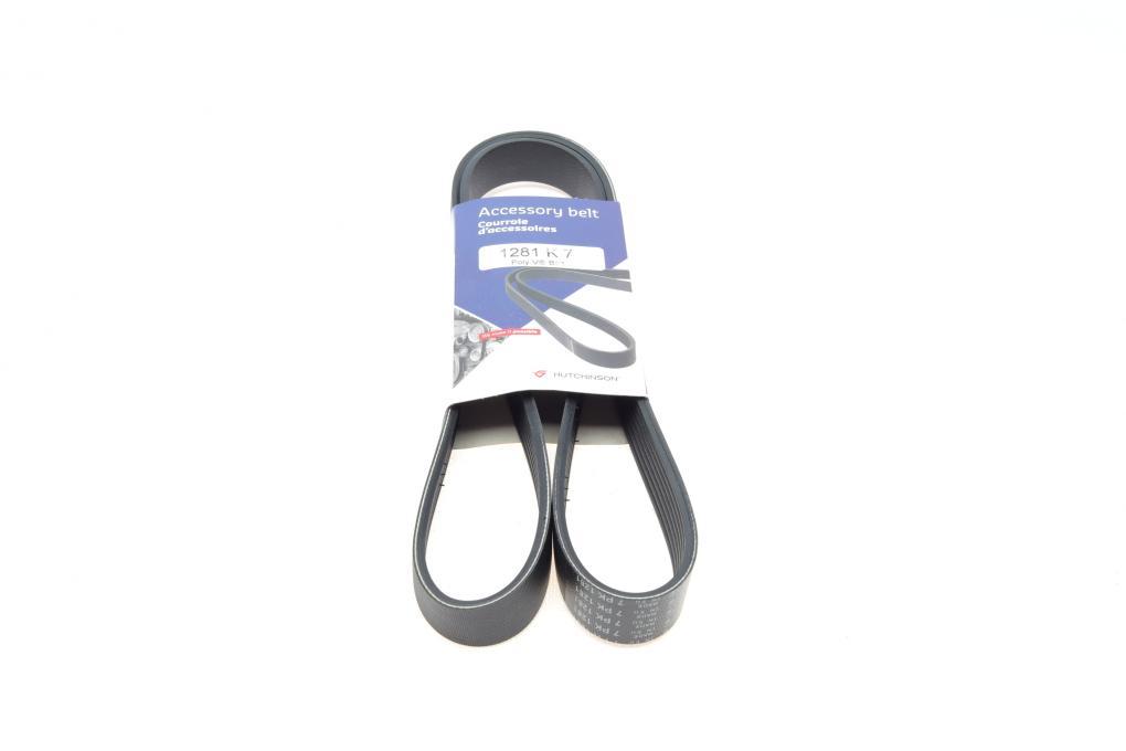 Ремінь генератора VW T4 2.8VR6 00-03 (7PK1281) HUTCHINSON 1281 K 7 UA62