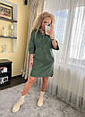 Коротка жіноча сукня з вельвету  з рукавом 3/4 "Vesta" Стильна базова якісна жіноча сукня, фото 9