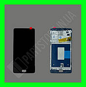 Дисплей OnePlus 3 A3003 / OnePlus 3T A3010 із сенсором і рамкою, чорний (оригінальні комплектуючі)