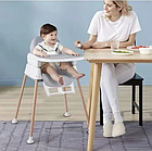 Дитячий стілець для годування з підносом та підніжками 6 в 1 - Kruzzel сірий 22014, фото 2