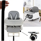 Дитячий стілець для годування з підносом та підніжками 6 в 1 - Kruzzel сірий 22014, фото 5