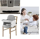 Дитячий стілець для годування з підносом та підніжками 6 в 1 - Kruzzel сірий 22014, фото 6