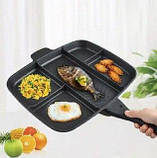 Сковорода-гриль з антипригарним покриттям Magic Pan пристосування та посуд для кухні, фото 4