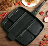 Сковорода-гриль з антипригарним покриттям Magic Pan пристосування та посуд для кухні, фото 2
