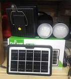 Ліхтар power bank сонячні батареї Ліхтарі на сонячних батареях Кемпінгові ліхтарі Solar 2 лампочки CL-053, фото 3