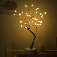 Світильник-нічник Перлинне дерево золотого кольору з LED підсвічуванням 50см