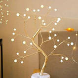Світильник-нічник Перлинне дерево золотого кольору з LED підсвічуванням 50см, фото 3